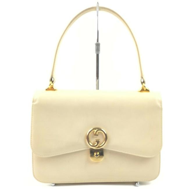 Gucci mod cream leather 1973 top handle bag