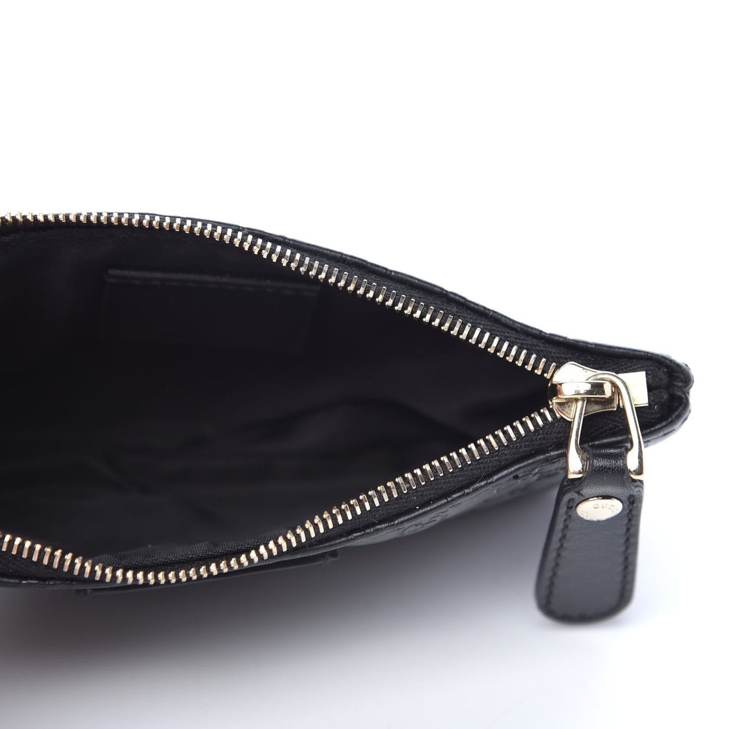 Gucci Microguccissima Key Chain Coin Pouch in Black