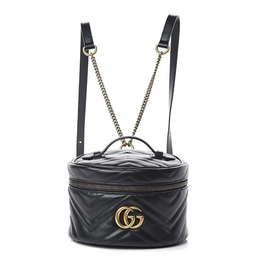 Gucci GG Marmont Matelasse Mini Backpack in Black
