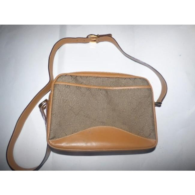 Gucci Supreme Shoulder W Guccissima Print Style Pockets Brown And Gg Leather Bag