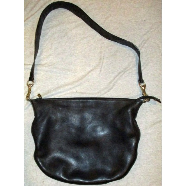 Gucci Vintage Purses Black Leather Hobo Bag