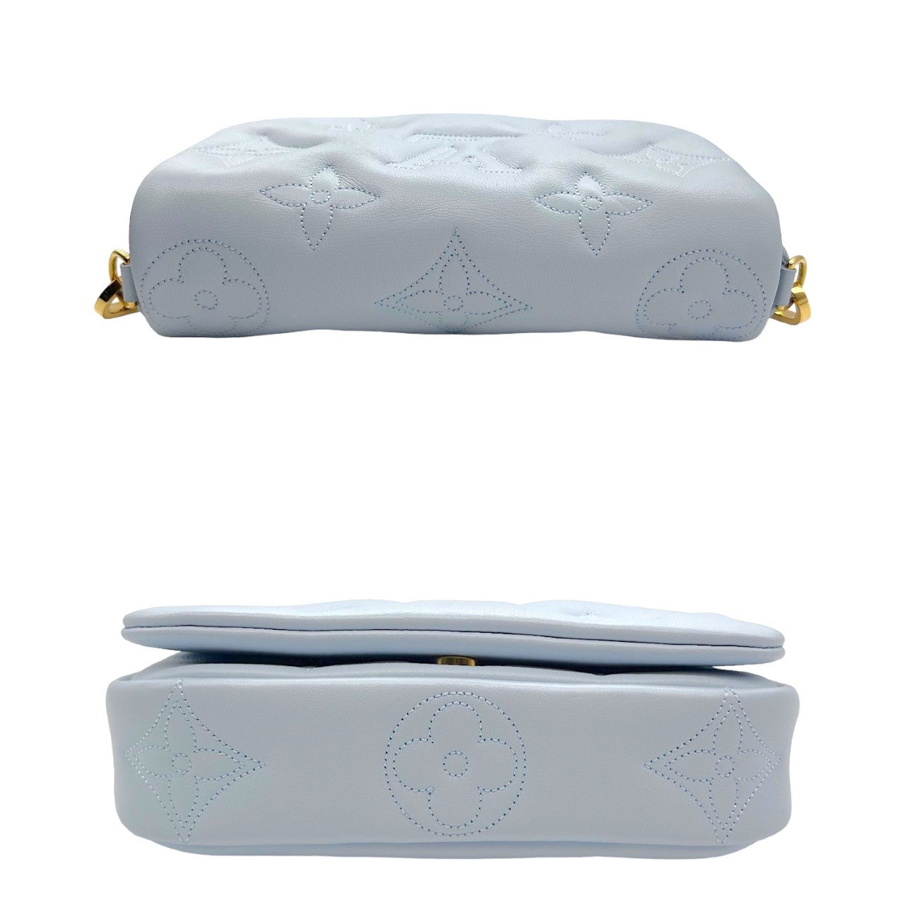 Louis Vuitton Blue Glacier Wallet on Strap Bubblegram