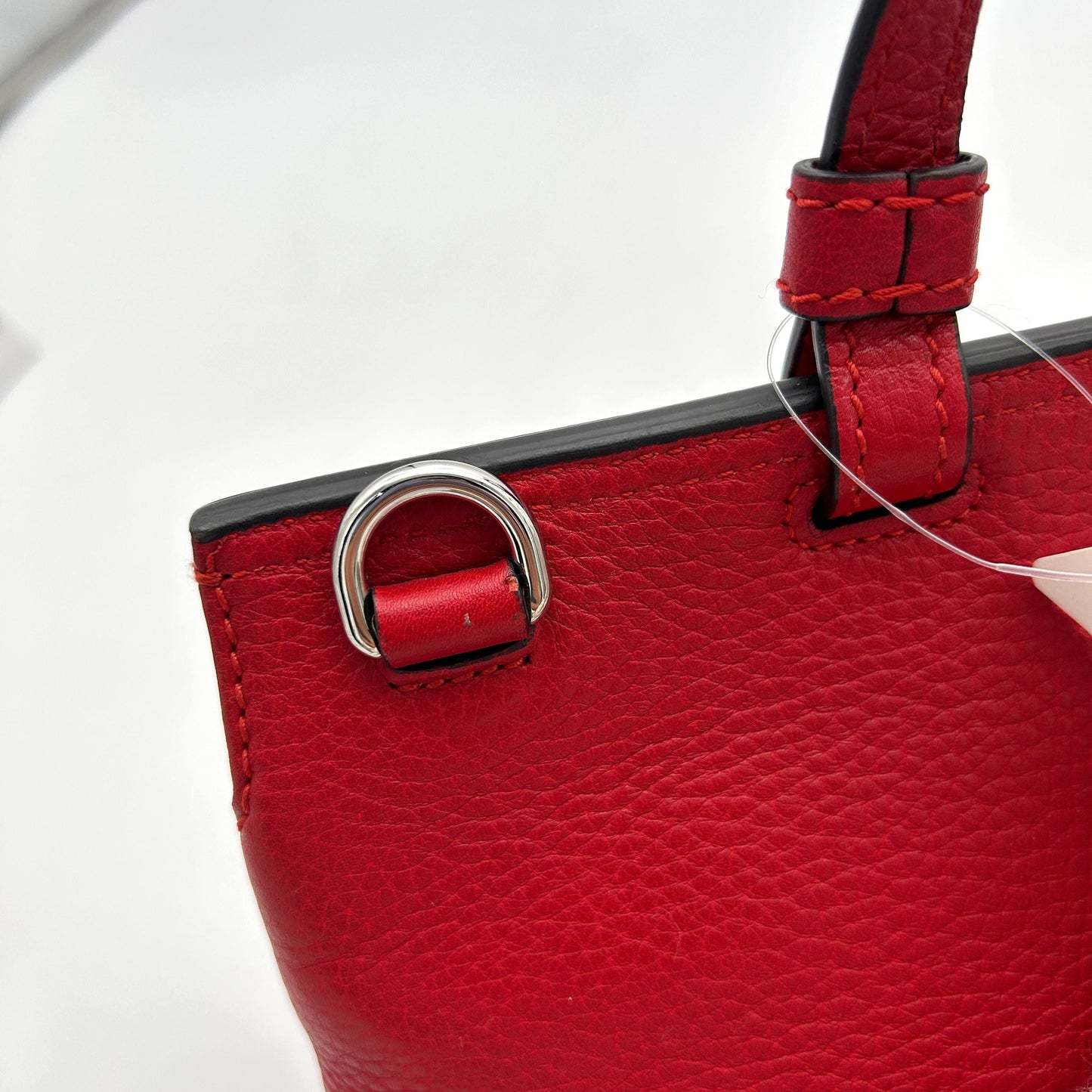 GUCCI Cellarius Calfskin Small Bamboo Daily Top Handle Bag Hibiscus Red gu9955vd