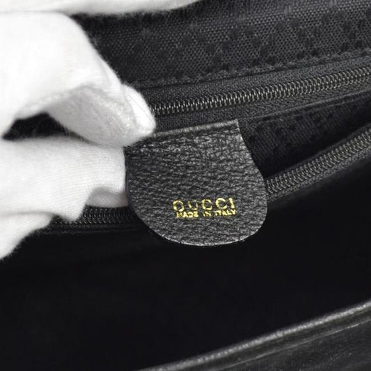 Gucci Xl Vintage Pursesdesigner Purses Black Leather Satchel