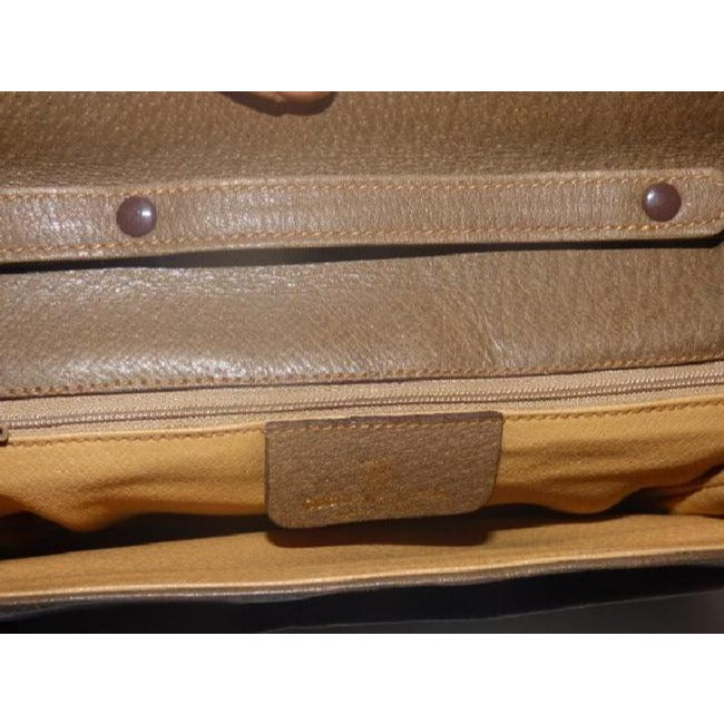 Gucci Vintage Pursesdesigner Purses Brown Large G Logo Print Coated Canvas And Brown Leather Shoulde