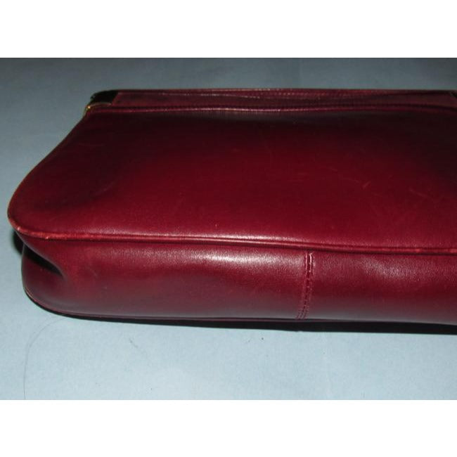 Gucci Vintage Pursesdesigner Purses Burgundy With Gold Accents Leather Hobo Bag