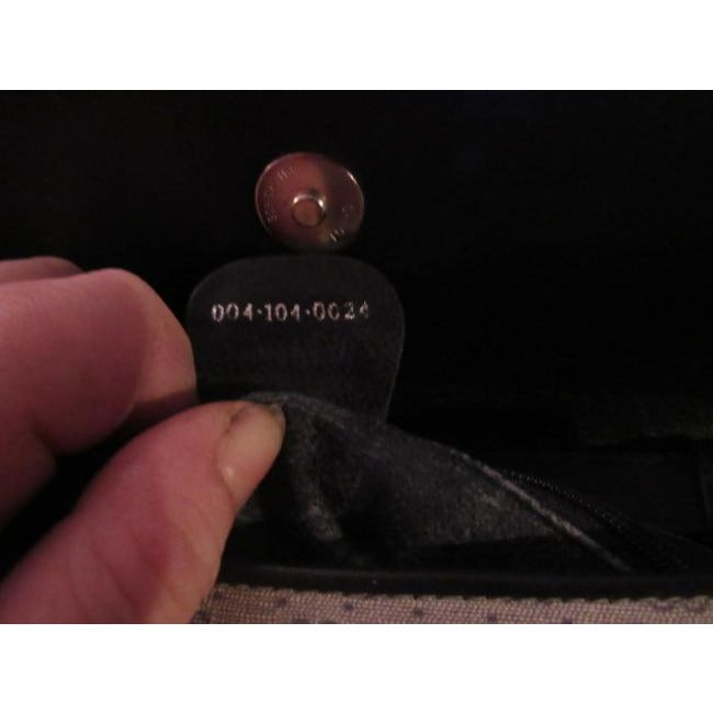 Gucci Vintage Blue Patent Gg Canvas Shoulder Bag