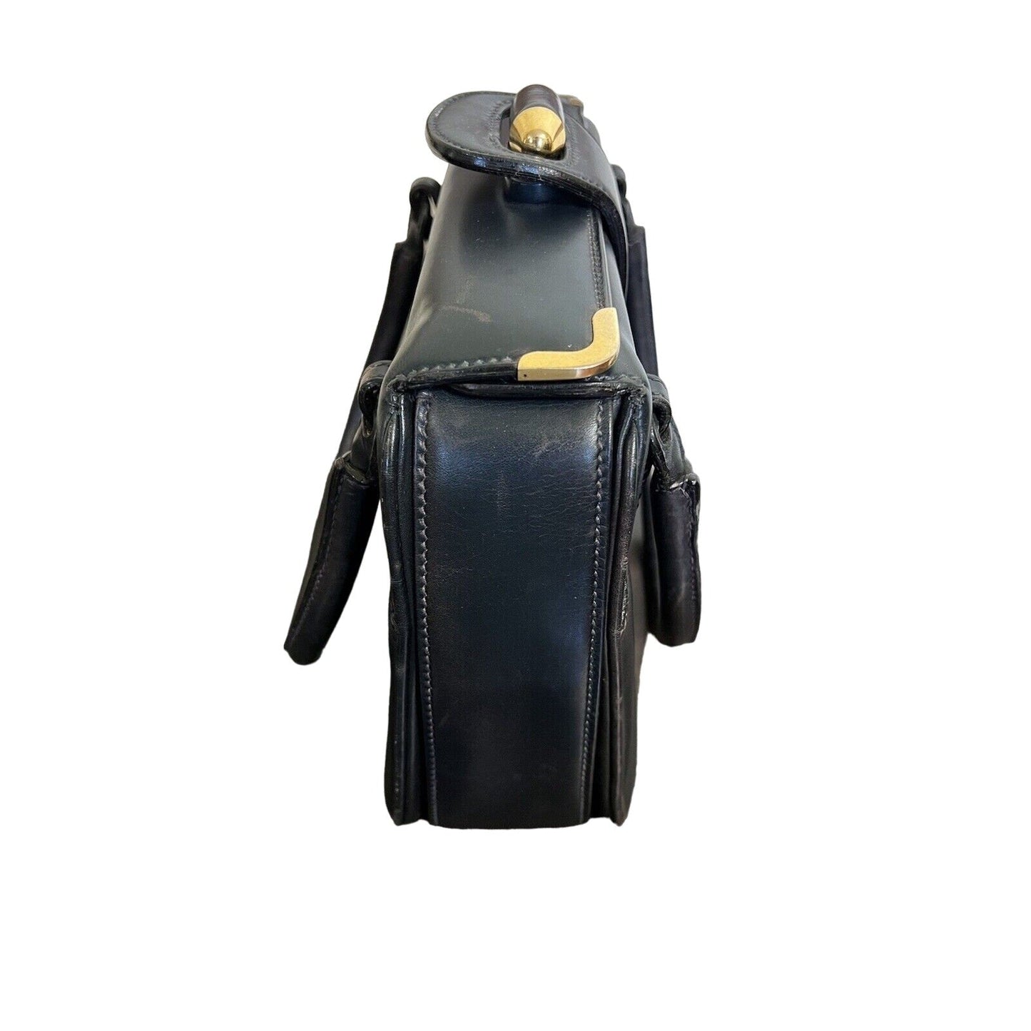 Gucci, navy leather shoulder bag satchel