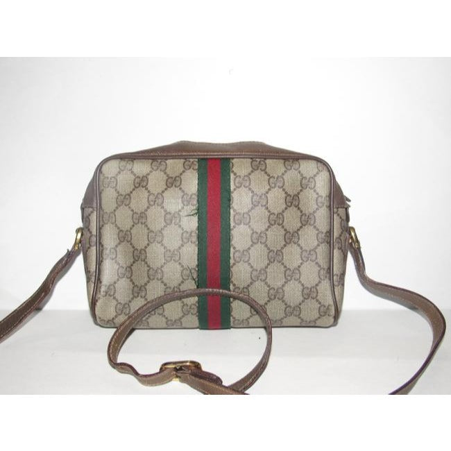 Gucci Vintage Pursesdesigner Purses Shades Of Brown Large G Logo Print Coated Canvas And Leather Wit