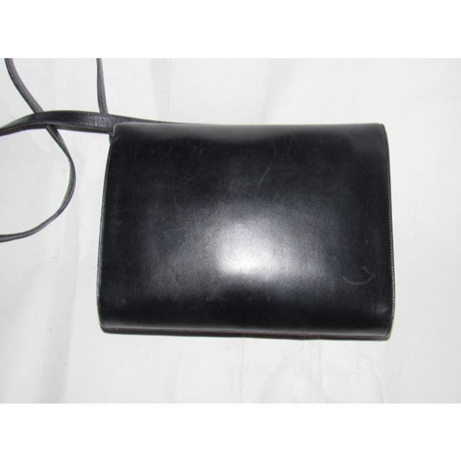 Gucci Horsebit Vintage Glossy Black Leather With Gold Equestrian Accents