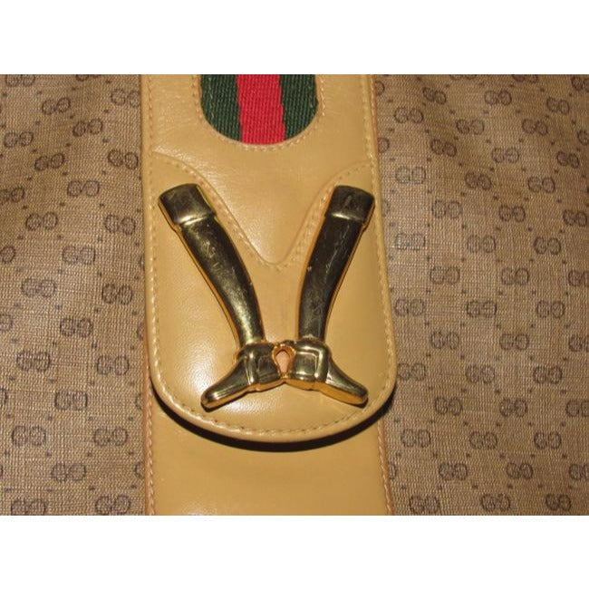 Gucci Brown micro Guccissima Leather Hobo Crossbody Bag w Boot Snap