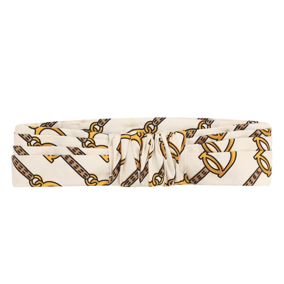 Gucci Silk Horse-bit Headband in White