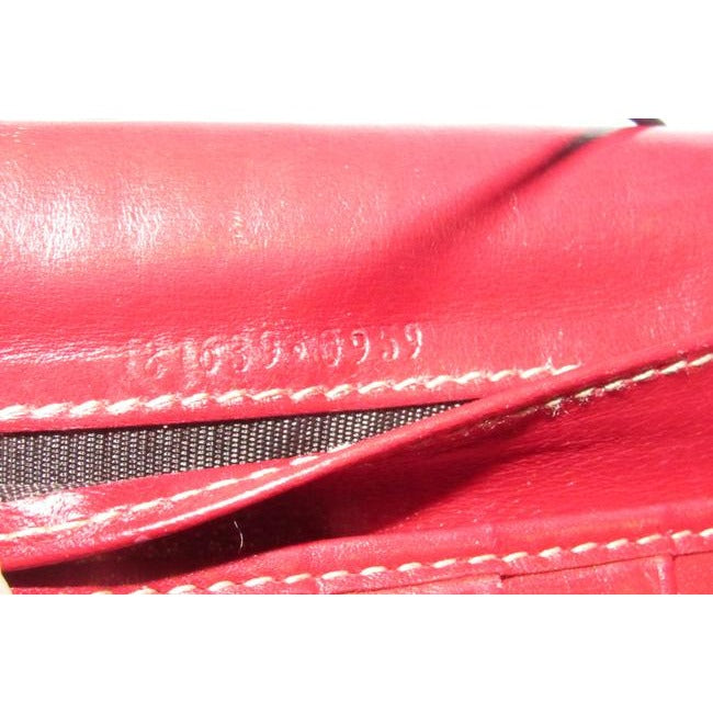 Gucci Red And Black Xl Tom Ford Checkbook Style Wallet
