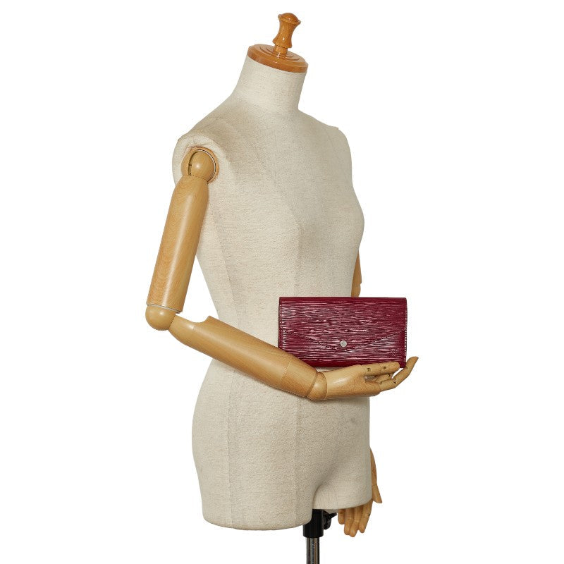 Louis Vuitton Epic Portfolio Sarah Long Wallet M60580 Fushai Pink Leather  Louis Vuitton