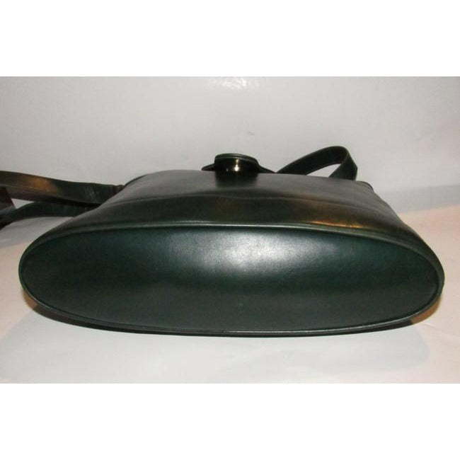 Gucci Forest Green Leather Britt Blondie Shoulder Bag Bucket Style