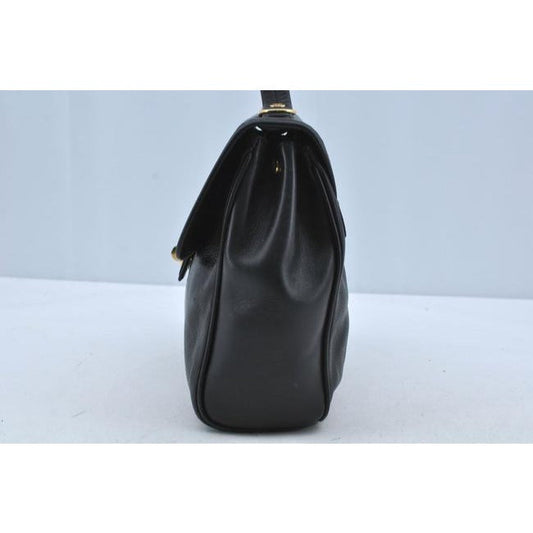 Gucci Padlock Bag Way Top Handle With Strap Black Smooth Leather Satchel