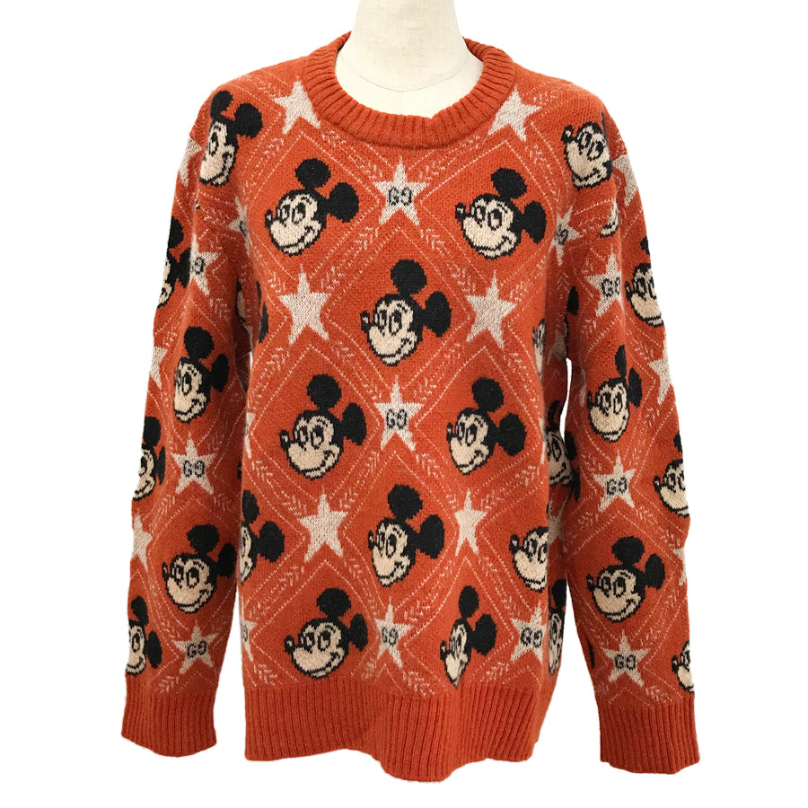 GUCCI Mickey Mouse Collaboration Star Jacquard Knit Women's sweater