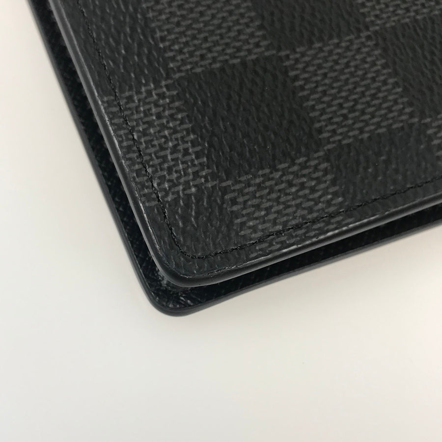 LOUIS VUITTON Damier Graphite Portefeuille Brazza N62665 Long wallet bifold