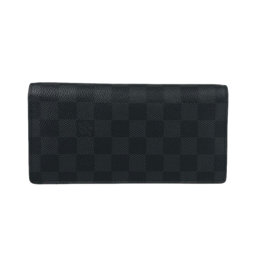 LOUIS VUITTON Damier Graphite Portefeuille Brazza N62665 Long wallet bifold