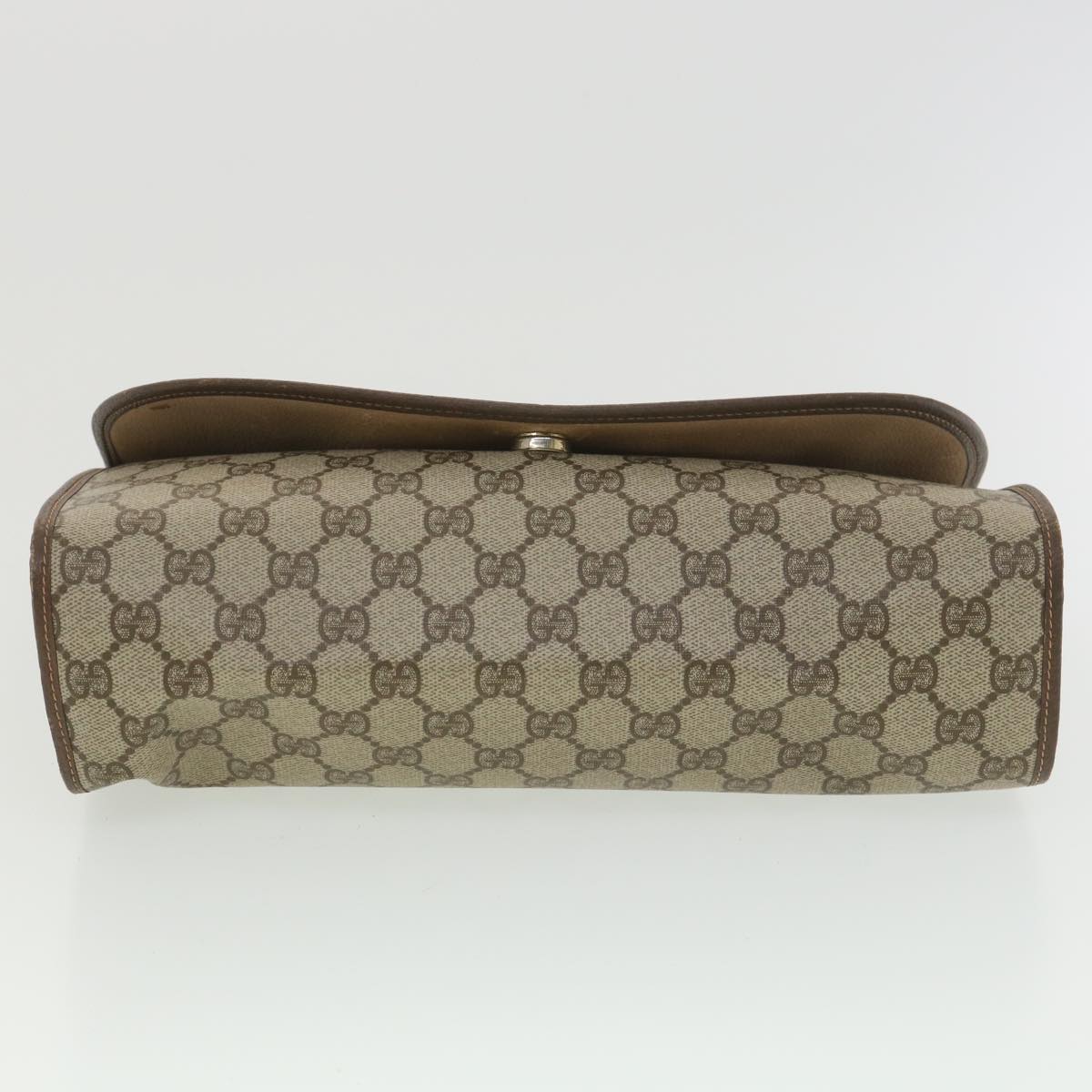 GUCCI GG Canvas Web Sherry Line Clutch Bag Beige Red 156.01.031  fm2132