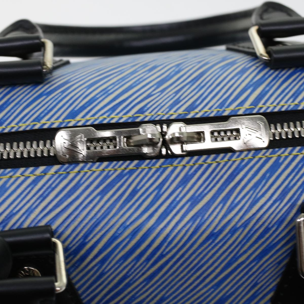 LOUIS VUITTON Epi Speedy Bandouliere 25 Hand Bag Blue M51280 LV Auth fm2466
