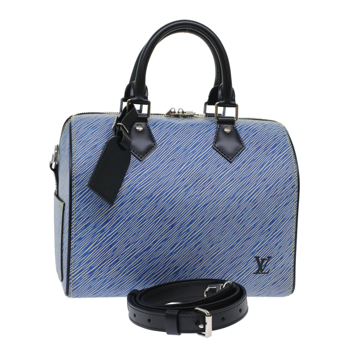 LOUIS VUITTON Epi Speedy Bandouliere 25 Hand Bag Blue M51280 LV Auth fm2466