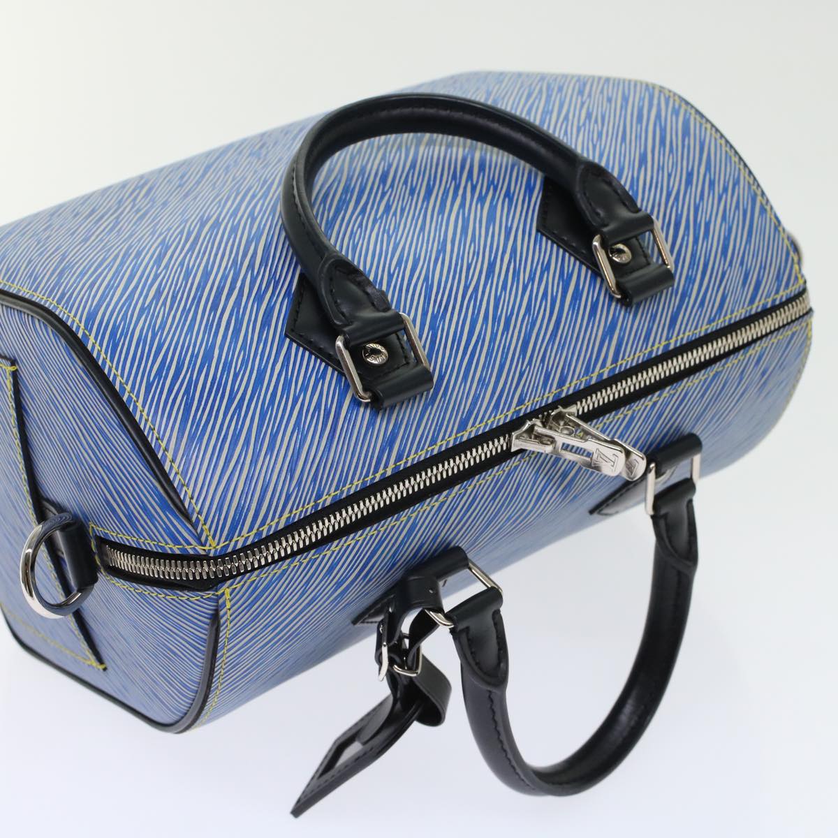 LOUIS VUITTON Epi Speedy Bandouliere 25 Hand Bag Blue M51280 LV Auth fm2466