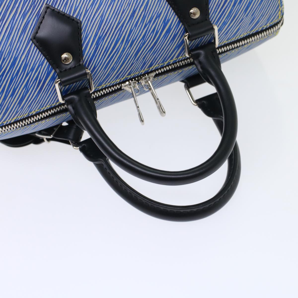 LOUIS VUITTON Epi Speedy Bandouliere 25 Hand Bag Blue M51280 LV Auth fm2466