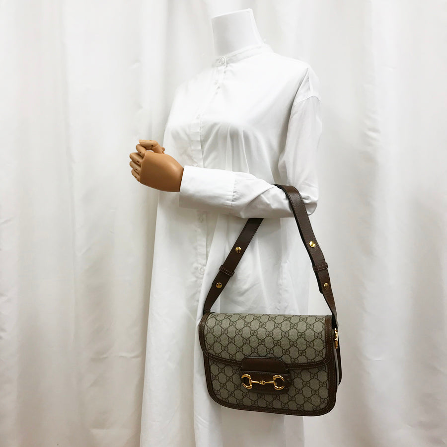 GUCCI GG Supreme Horsebit 1955 602204 Shoulder bag