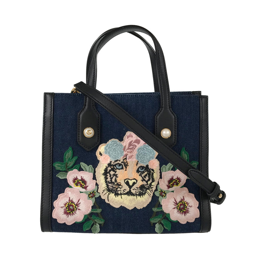 GUCCI Tiger Embroidery 456546 Tote bag