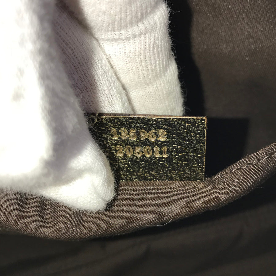 GUCCI Bamboo GG canvas 135962 Hand bag