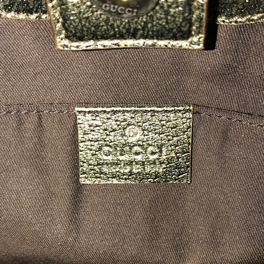 GUCCI Bamboo GG canvas 135962 Hand bag
