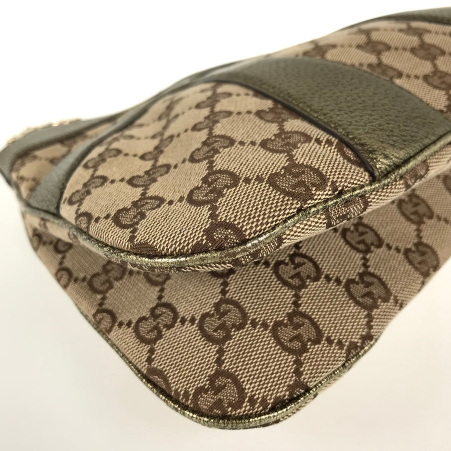 GUCCI Bamboo GG canvas 135962 Hand bag