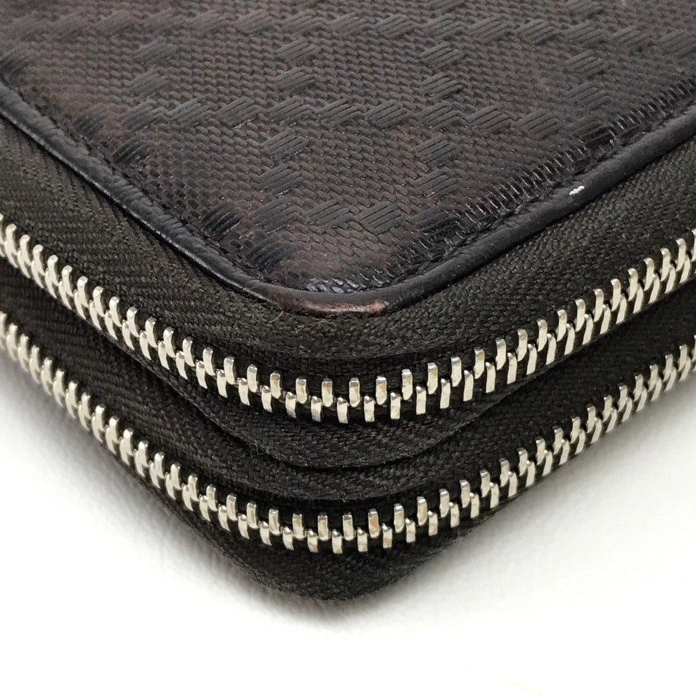 GUCCI Long Wallet Purse 269883 leather Dark brown Diamante Travel case unisex(Unisex) Used