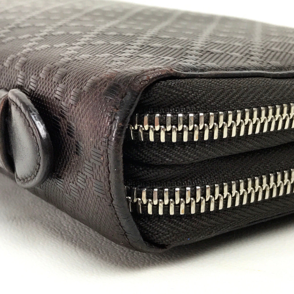 GUCCI Long Wallet Purse 269883 leather Dark brown Diamante Travel case unisex(Unisex) Used