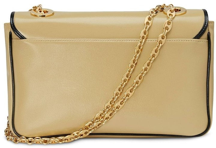 Gucci GG Motif Marina Shoulder Bag in Taupe