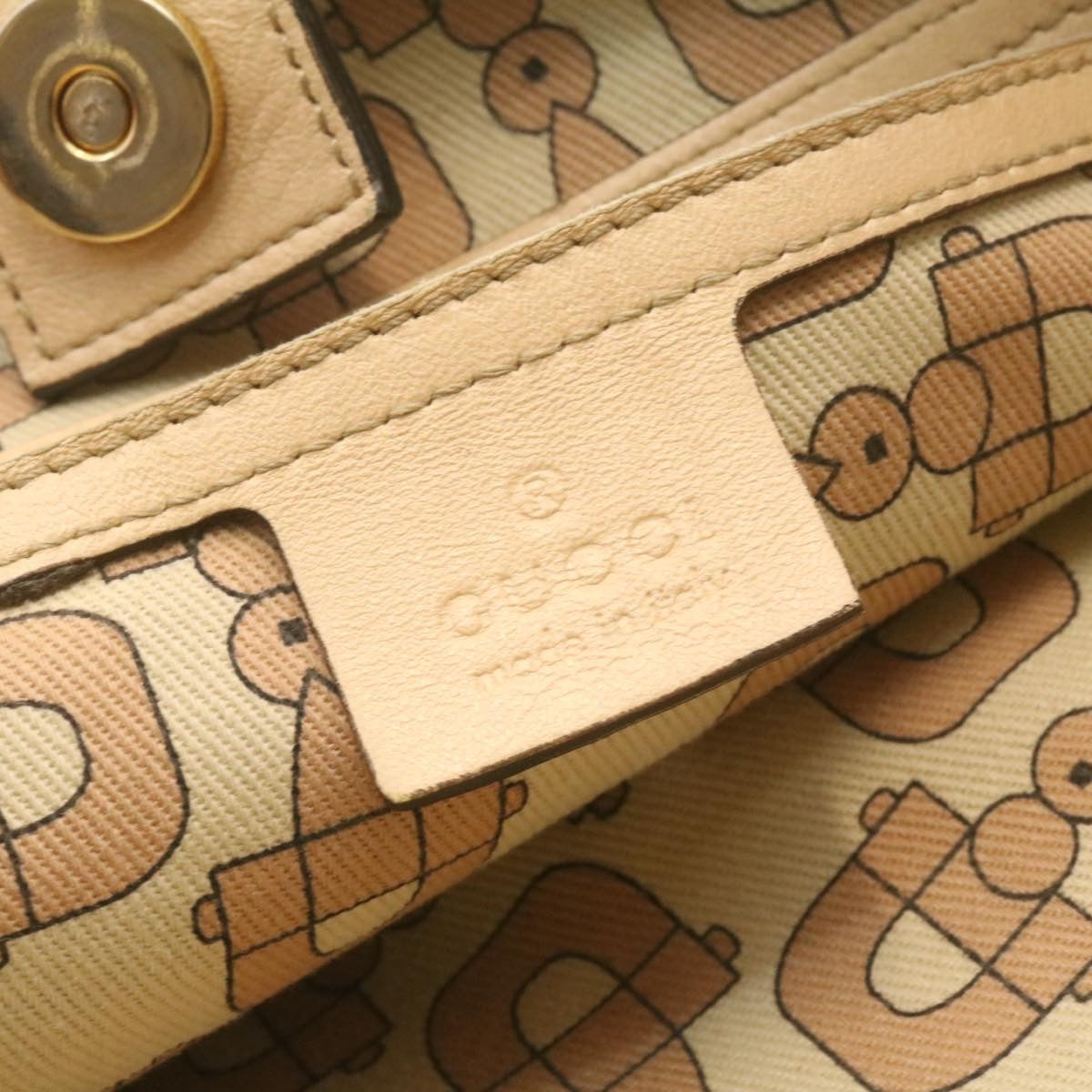 GUCCI  Shima Tote Bag Leather Beige  am1040g
