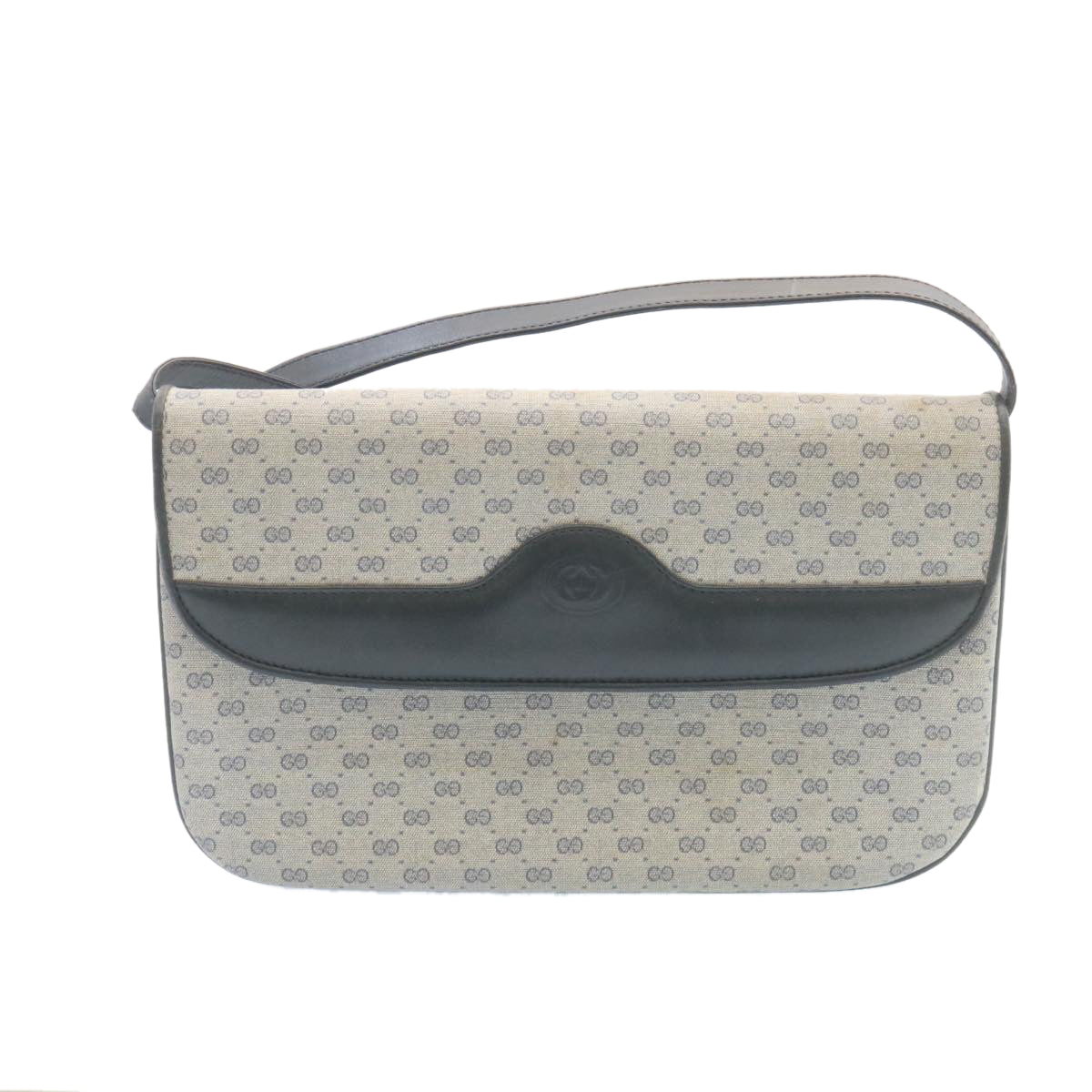 GUCCI Micro GG Canvas Shoulder Bag Navy  am1865g