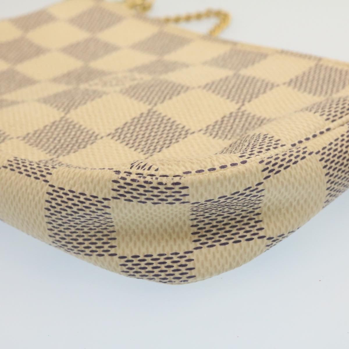 LOUIS VUITTON Damier Azur Mini Pochette Accessoires Pouch N58010 LV Auth am2224g