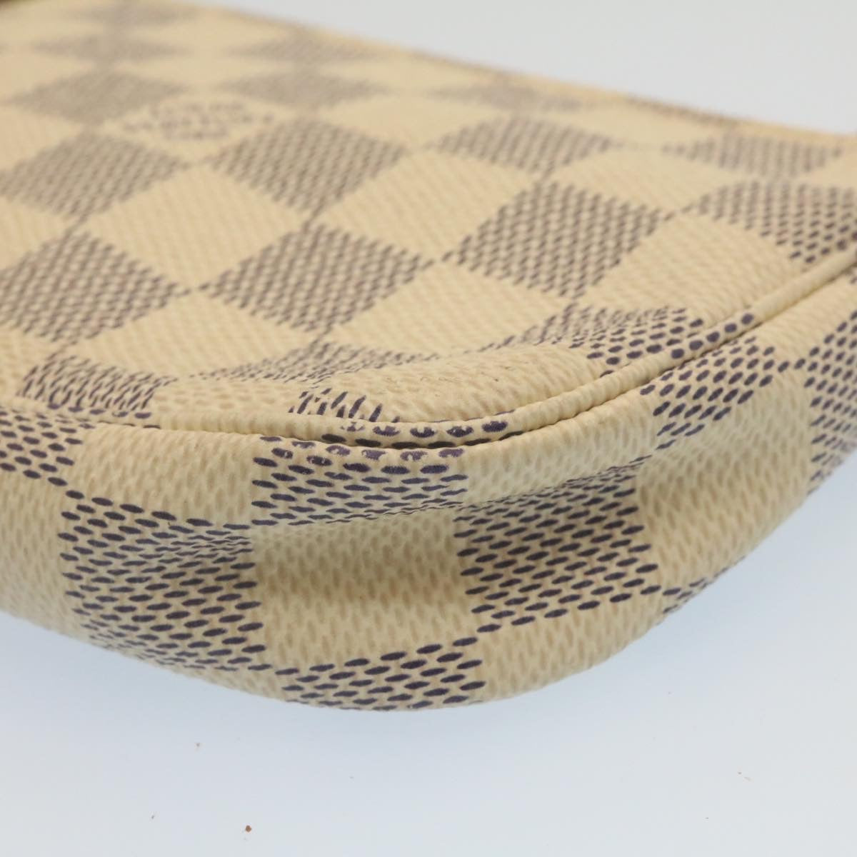 LOUIS VUITTON Damier Azur Mini Pochette Accessoires Pouch N58010 LV Auth am2224g