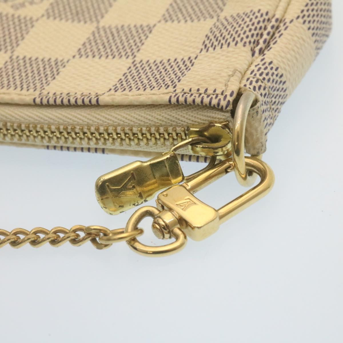 LOUIS VUITTON Damier Azur Mini Pochette Accessoires Pouch N58010 LV Auth am2224g