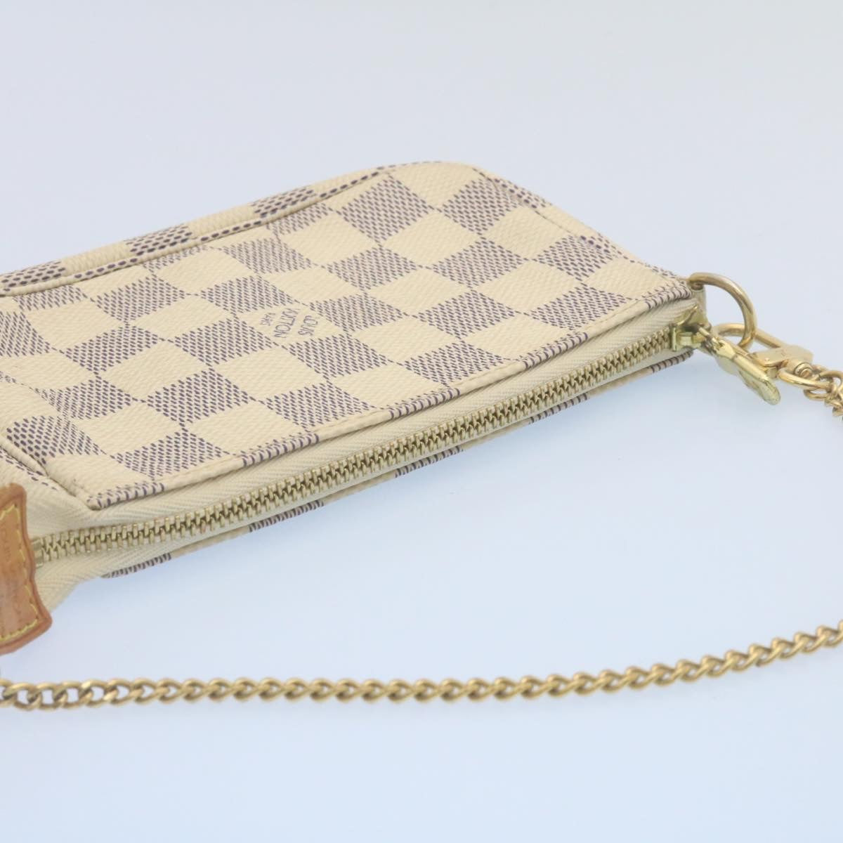 LOUIS VUITTON Damier Azur Mini Pochette Accessoires Pouch N58010 LV Auth am2224g