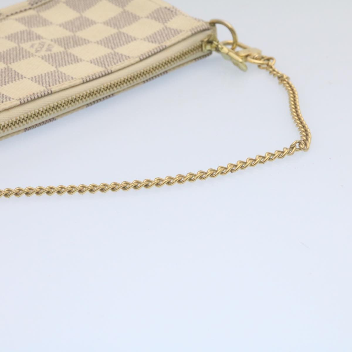 LOUIS VUITTON Damier Azur Mini Pochette Accessoires Pouch N58010 LV Auth am2224g