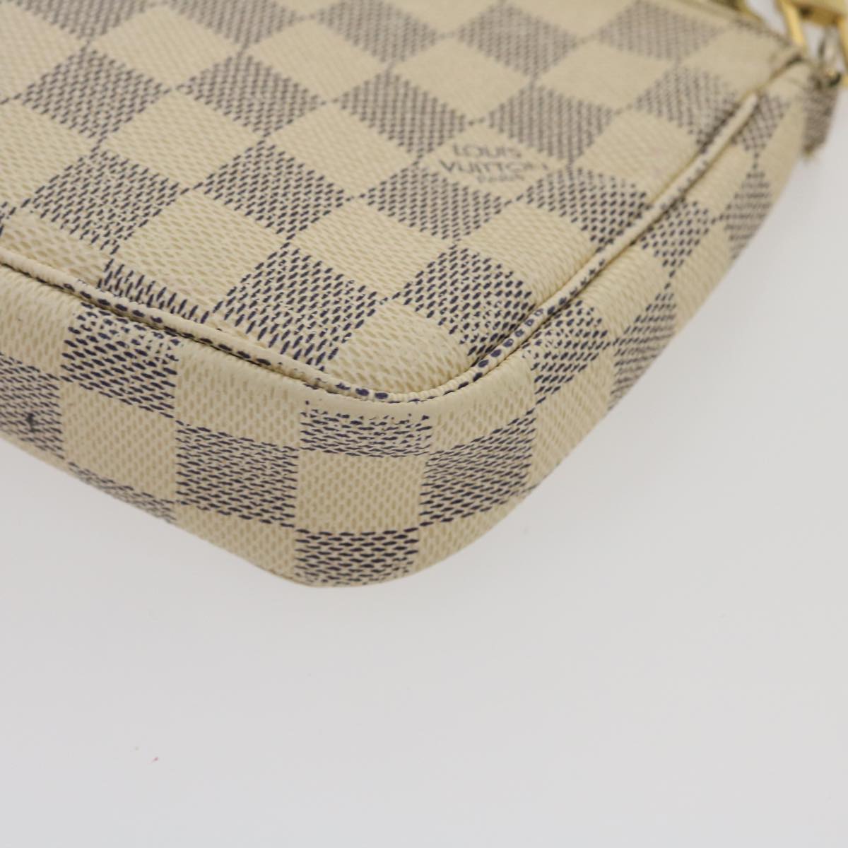 LOUIS VUITTON Damier Azur Mini Pochette Accessoires Pouch N58010 LV am2423g