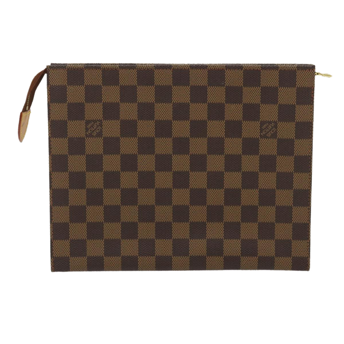 LOUIS VUITTON Damier Ebene Poche Toilette 26 Pouch N47543 LV Auth am2487g