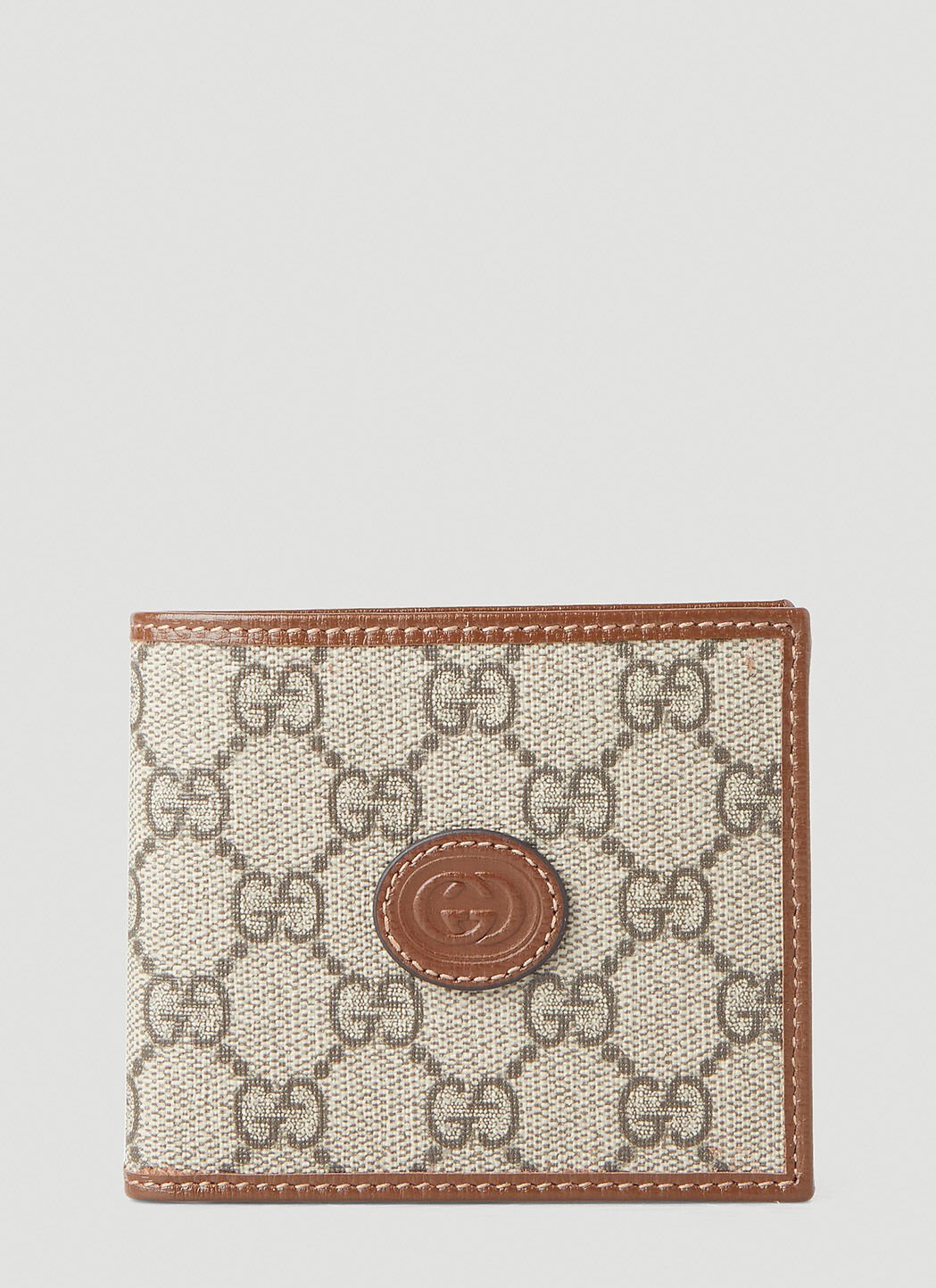 Gucci Men Gg Logo Patch Supreme Wallet