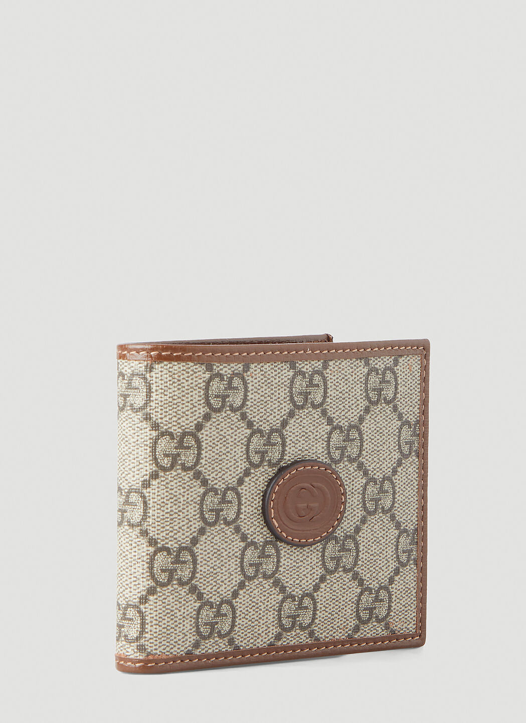 Gucci Men Gg Logo Patch Supreme Wallet