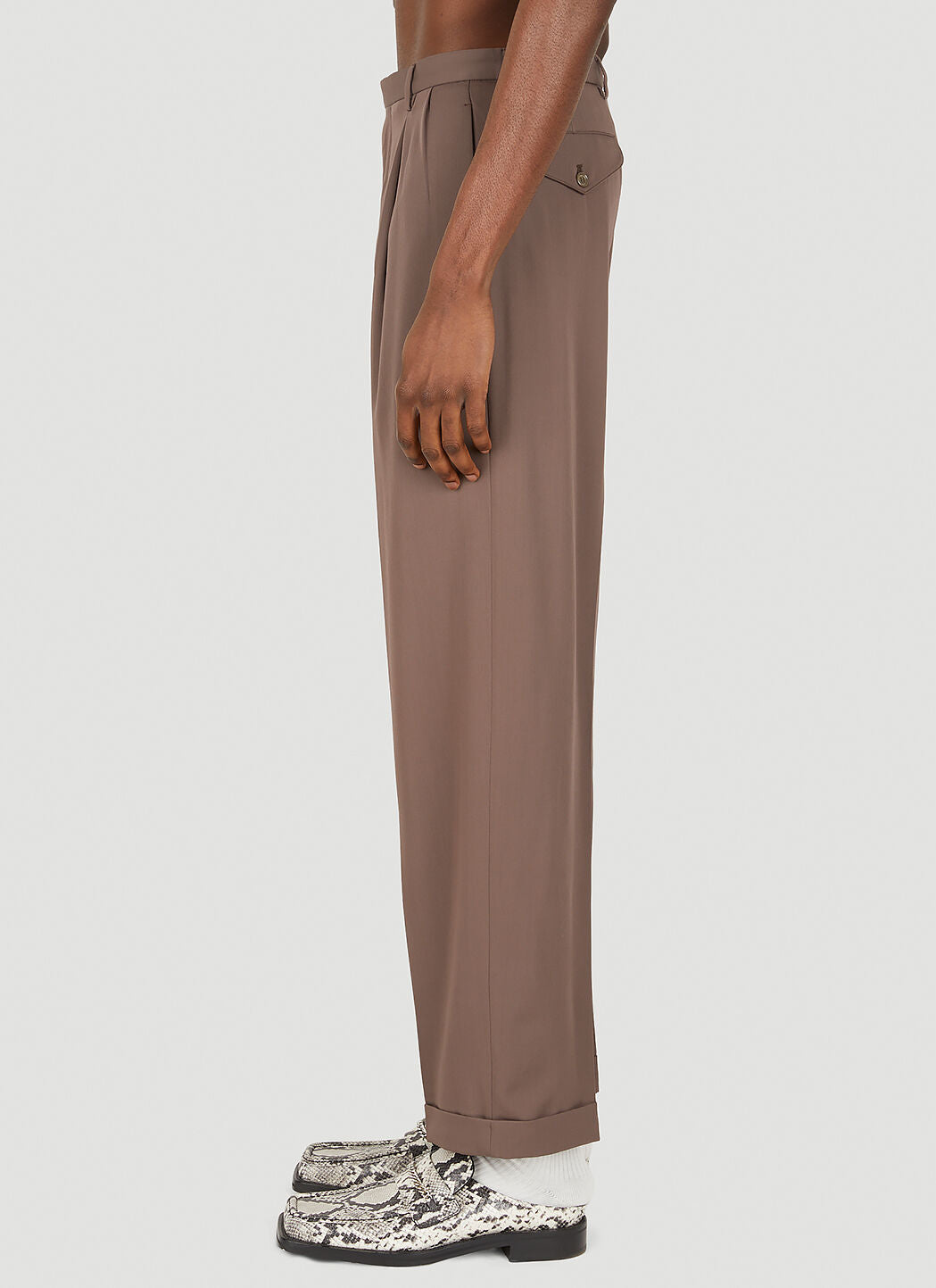 Gucci Men Pleated Pants