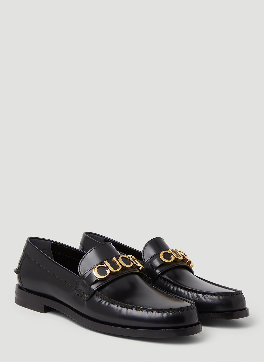 Gucci Men Logo Plaque Loafers