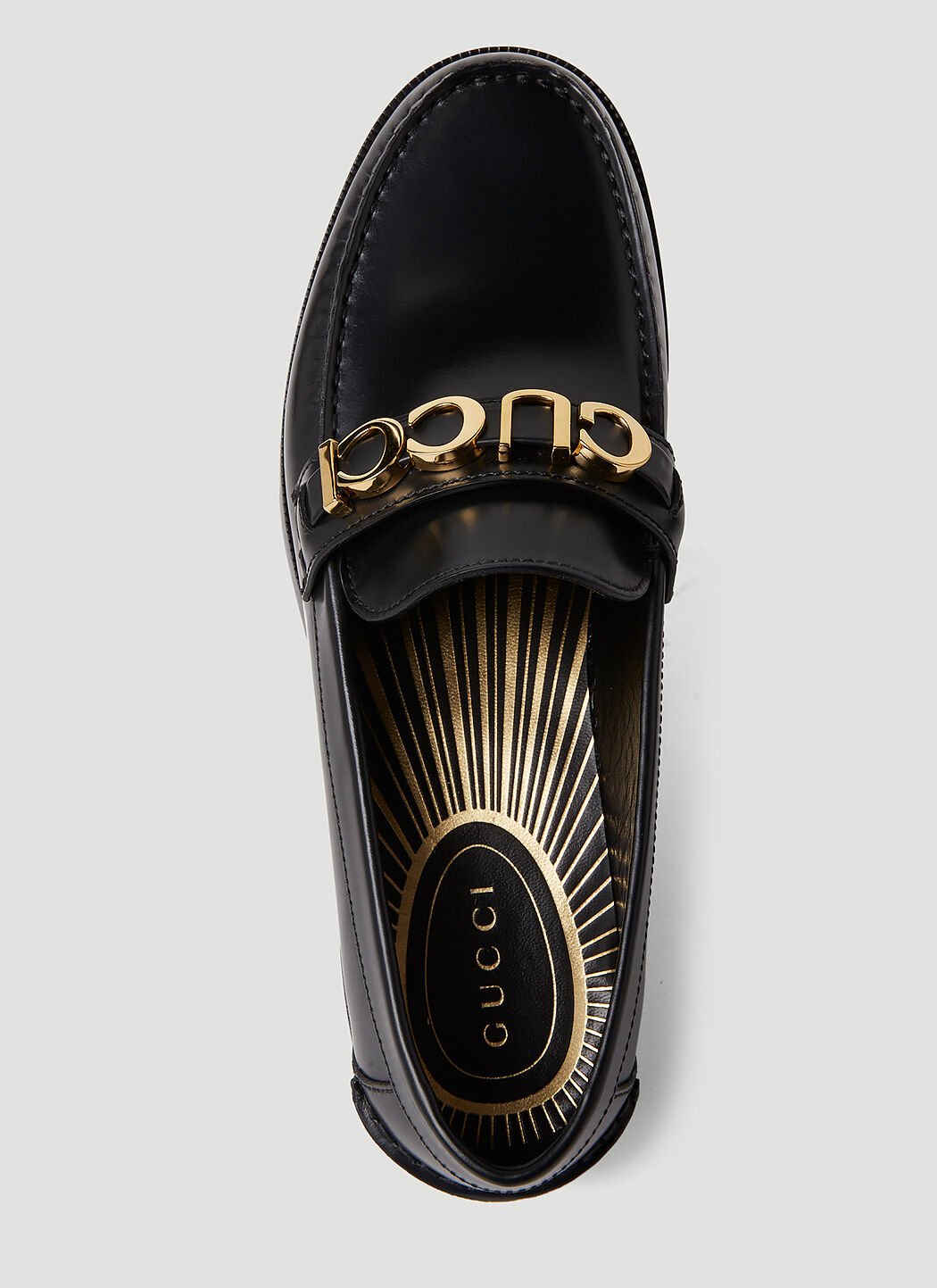 Gucci Men Logo Plaque Loafers